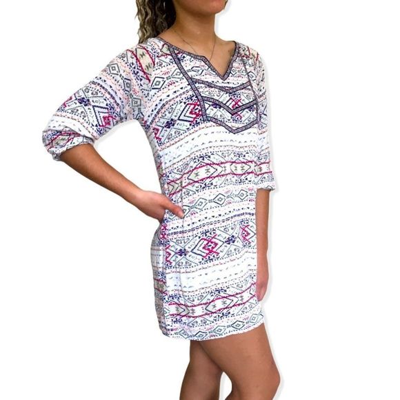 SKIES ARE BLUE MULTICOLOR PRINTED DRESS SZ S - Picture 2 of 7